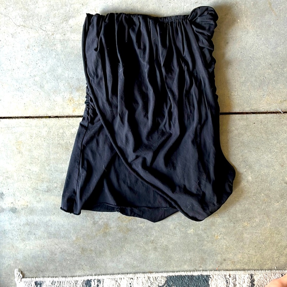 Black strapless free people tank top